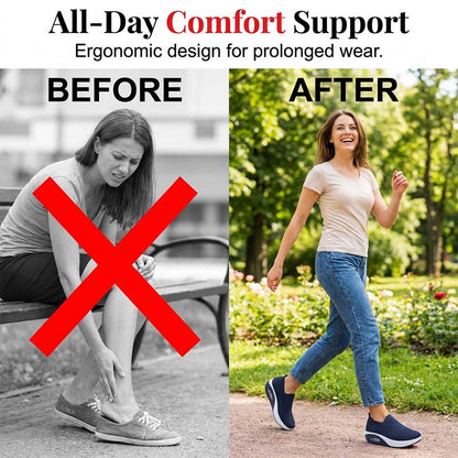 ⏳Time-Limited Special⏰Air Cushion Slip-On Walking Shoes – Breathable, Shock-Absorbing, All-Day Comfort 🌿
