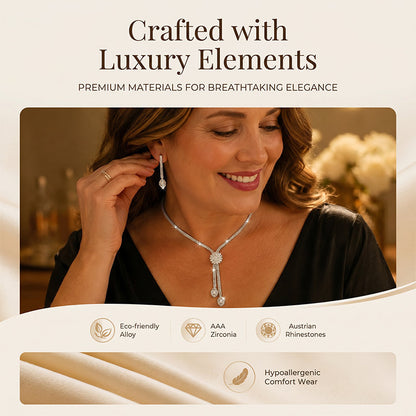 ⏳Time-Limited Special⏰Women's Zircon Flower Jewelry Set – Elegant, Sparkling, Ready-to-Gift 💎