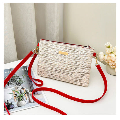 ⏳Time-Limited Special⏰Women's Woven Straw Shoulder Clutch Bag – Lightweight, Versatile, Metallic Accents ✨