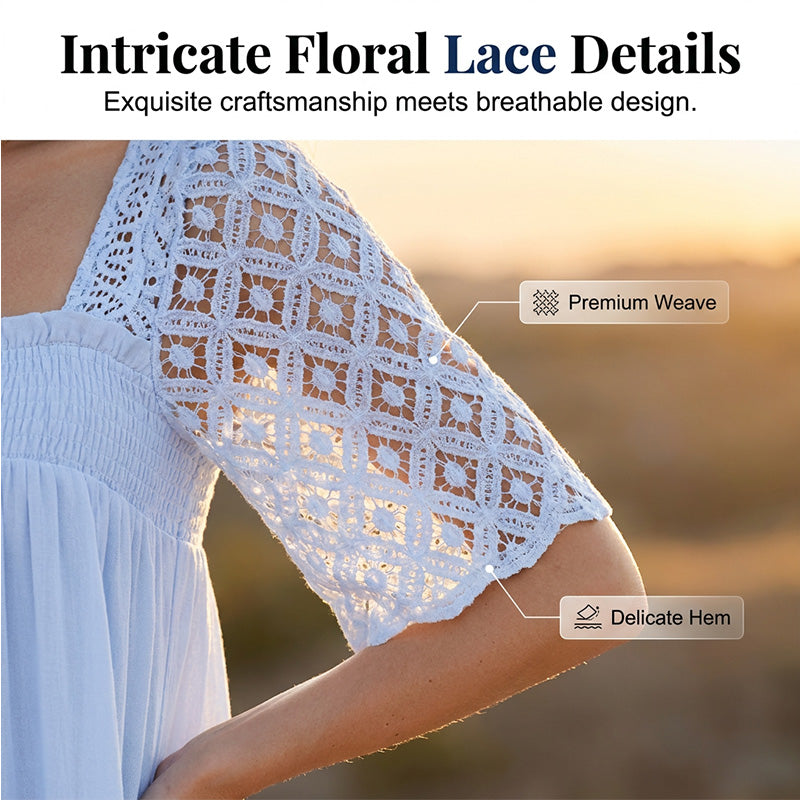 ⏳Time-Limited Special⏰ Women's Square Neck Smocked Dress