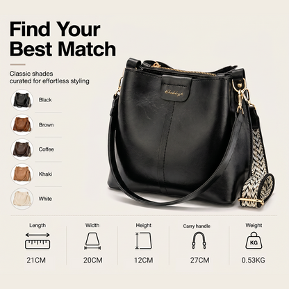 ⏳Time-Limited Special⏰Women's Vintage Large-Capacity Shoulder Bucket Bag – Spacious, Stylish & Perfect for Daily Commute – Elegant, Versatile & Timeless 💫