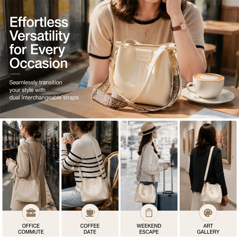 ⏳Time-Limited Special⏰Women's Vintage Large-Capacity Shoulder Bucket Bag – Spacious, Stylish & Perfect for Daily Commute – Elegant, Versatile & Timeless 💫