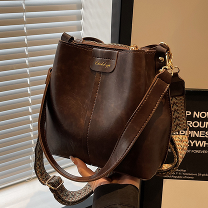 ⏳Time-Limited Special⏰Women's Vintage Large-Capacity Shoulder Bucket Bag – Spacious, Stylish & Perfect for Daily Commute – Elegant, Versatile & Timeless 💫