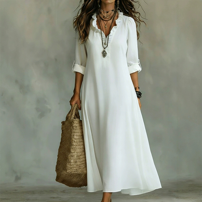⏳Time-Limited Special⏰Bohemian Ruffle V-Neck Maxi Dress