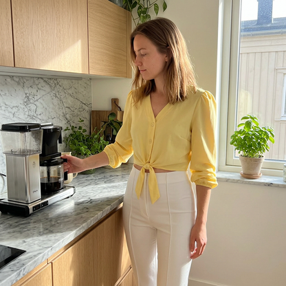 ⏳Time-Limited Special⏰Women's Elegant V-Neck Tie-Waist Top – Adjustable Fit & Premium Soft Fabric – Versatile Chic 👠