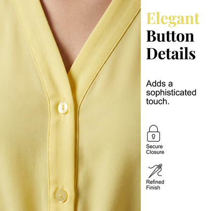 ⏳Time-Limited Special⏰Women's Elegant V-Neck Tie-Waist Top – Adjustable Fit & Premium Soft Fabric – Versatile Chic 👠