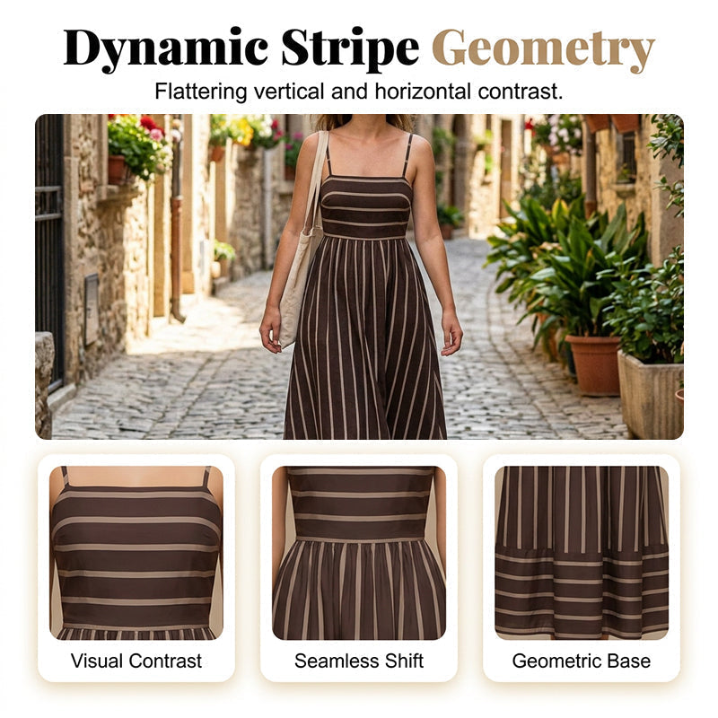 ⏳Time-Limited Special⏰Slimming Stripe Cami Maxi Dress | Visually Elongating | A Flattering Fit for All