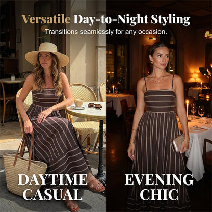 ⏳Time-Limited Special⏰Slimming Stripe Cami Maxi Dress | Visually Elongating | A Flattering Fit for All