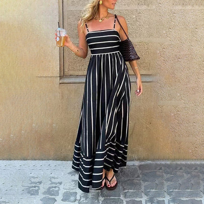 ⏳Time-Limited Special⏰Slimming Stripe Cami Maxi Dress | Visually Elongating | A Flattering Fit for All