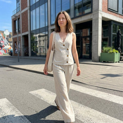 ⏳Time-Limited Special⏰Women's Elegant Vest & Pants 2-Piece Set
