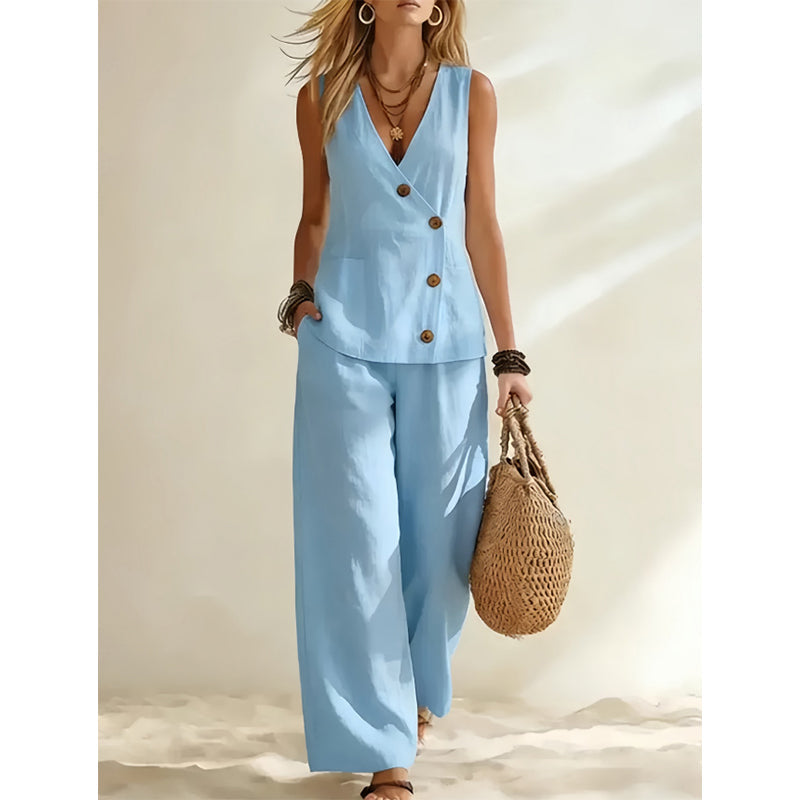 ⏳Time-Limited Special⏰Women's Elegant Vest & Pants 2-Piece Set