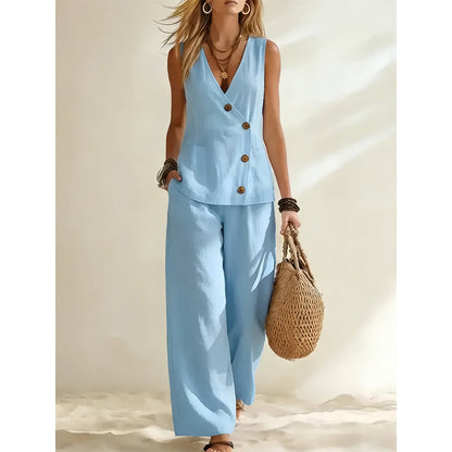 ⏳Time-Limited Special⏰Women's Elegant Vest & Pants 2-Piece Set