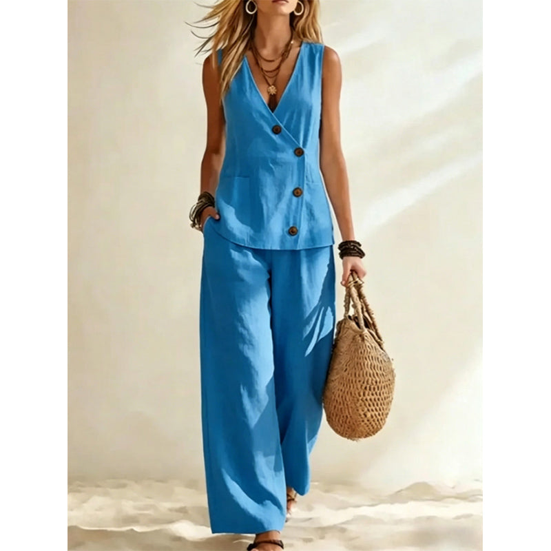 ⏳Time-Limited Special⏰Women's Elegant Vest & Pants 2-Piece Set