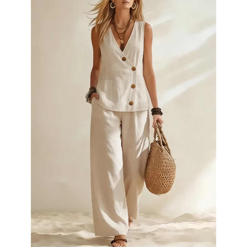 ⏳Time-Limited Special⏰Women's Elegant Vest & Pants 2-Piece Set