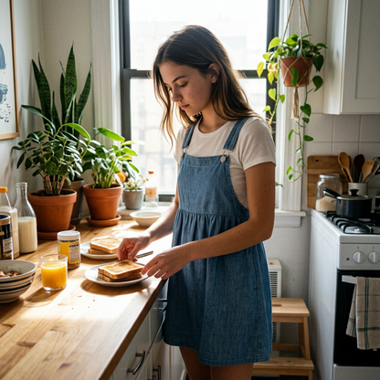 ⏳Time-Limited Special⏰Women's Casual Overall Pinafore Dress – Faux Denim, Loose Fit, Versatile ✨