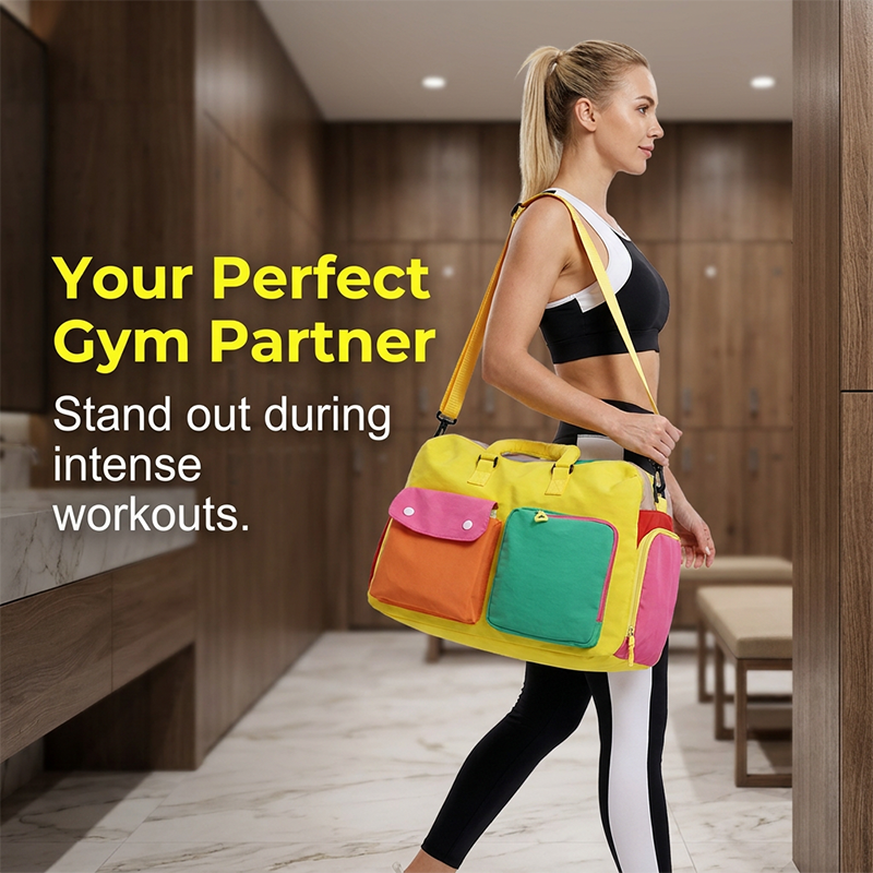 ⏳Time-Limited Special⏰ Casual Color Block Overnight Bag – Spacious & durable – Perfect for gym, travel or weekend trips – lightweight with carry handles 🧳