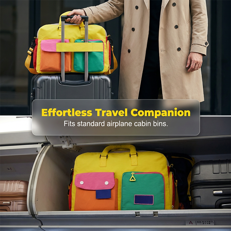 ⏳Time-Limited Special⏰ Casual Color Block Overnight Bag – Spacious & durable – Perfect for gym, travel or weekend trips – lightweight with carry handles 🧳