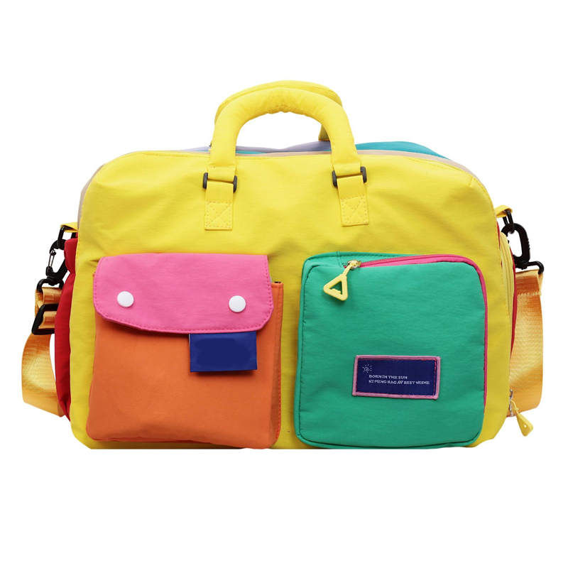 ⏳Time-Limited Special⏰ Casual Color Block Overnight Bag – Spacious & durable – Perfect for gym, travel or weekend trips – lightweight with carry handles 🧳