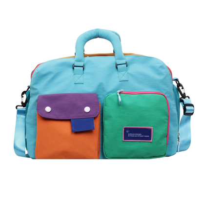 ⏳Time-Limited Special⏰ Casual Color Block Overnight Bag – Spacious & durable – Perfect for gym, travel or weekend trips – lightweight with carry handles 🧳