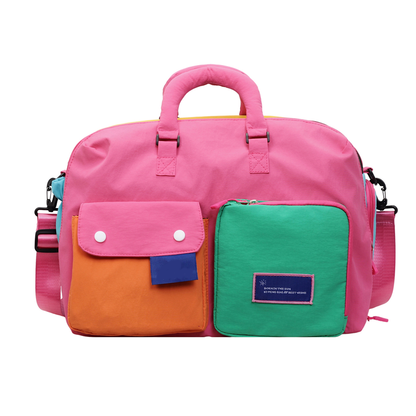 ⏳Time-Limited Special⏰ Casual Color Block Overnight Bag – Spacious & durable – Perfect for gym, travel or weekend trips – lightweight with carry handles 🧳