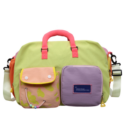 ⏳Time-Limited Special⏰ Casual Color Block Overnight Bag – Spacious & durable – Perfect for gym, travel or weekend trips – lightweight with carry handles 🧳