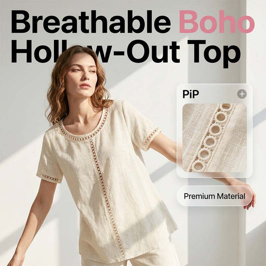 ⏳Time-Limited Special⏰Women's Casual Bohemian Style Hollow-Out Top