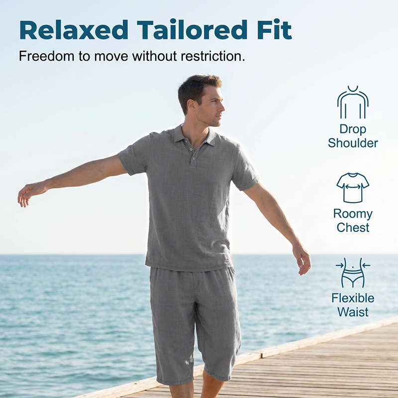 ⏳Time-Limited Special⏰Casual linen shirt and pants set for men – Lightweight, breathable, and relaxed fit – Perfect for summer, vacation, or the office – Natural, effortless look 👖