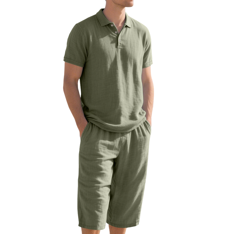 ⏳Time-Limited Special⏰Casual linen shirt and pants set for men – Lightweight, breathable, and relaxed fit – Perfect for summer, vacation, or the office – Natural, effortless look 👖