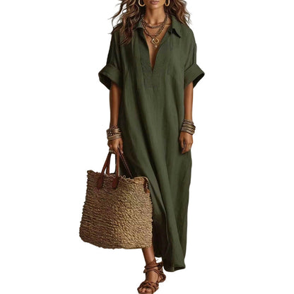 ⏳Time-Limited Special⏰Women's Minimalist Solid Color Maxi Dress