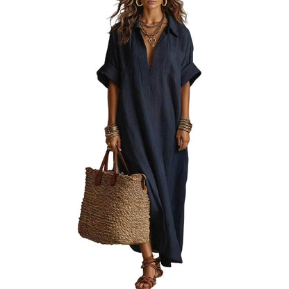 ⏳Time-Limited Special⏰Women's Minimalist Solid Color Maxi Dress