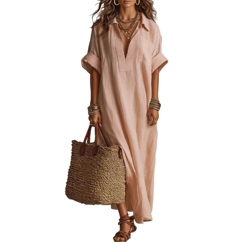 ⏳Time-Limited Special⏰Women's Minimalist Solid Color Maxi Dress