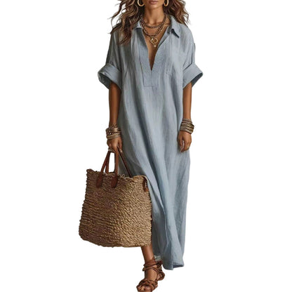 ⏳Time-Limited Special⏰Women's Minimalist Solid Color Maxi Dress