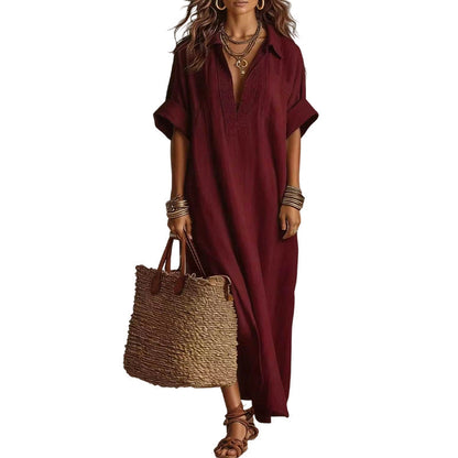 ⏳Time-Limited Special⏰Women's Minimalist Solid Color Maxi Dress