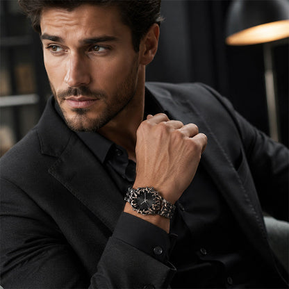 ⏳Time-Limited Special⏰Creative Claw-Shaped Quartz Watch for Men – Red Dial, Sculptural Bracelet, Statement Style 🔥