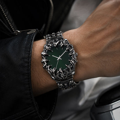 ⏳Time-Limited Special⏰Creative Claw-Shaped Quartz Watch for Men – Red Dial, Sculptural Bracelet, Statement Style 🔥