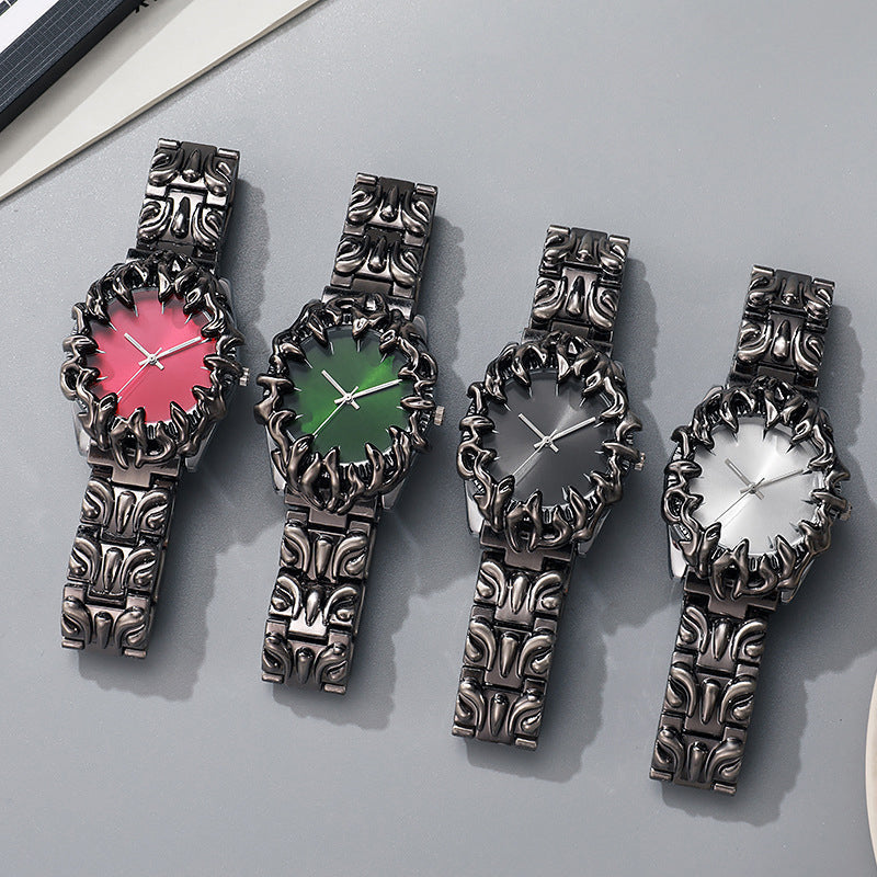 ⏳Time-Limited Special⏰Creative Claw-Shaped Quartz Watch for Men – Red Dial, Sculptural Bracelet, Statement Style 🔥