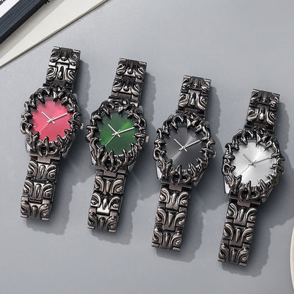 ⏳Time-Limited Special⏰Creative Claw-Shaped Quartz Watch for Men – Red Dial, Sculptural Bracelet, Statement Style 🔥