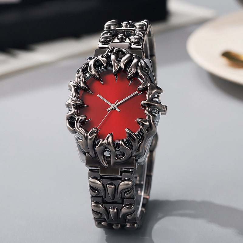 ⏳Time-Limited Special⏰Creative Claw-Shaped Quartz Watch for Men – Red Dial, Sculptural Bracelet, Statement Style 🔥