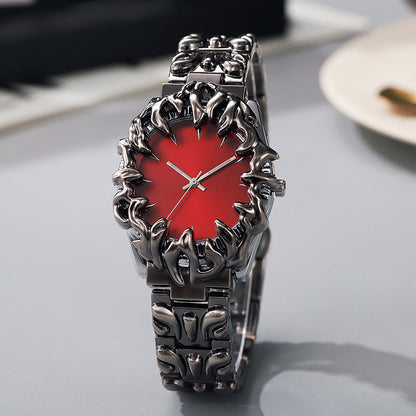 ⏳Time-Limited Special⏰Creative Claw-Shaped Quartz Watch for Men – Red Dial, Sculptural Bracelet, Statement Style 🔥
