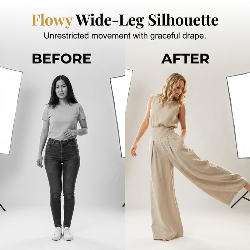 ⏳Time-Limited Special⏰Top & Wide-Leg Pant 2-Piece Set