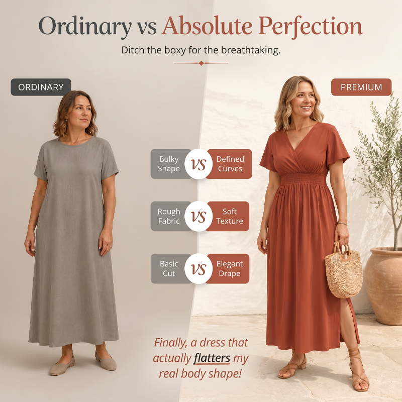 ⏳Time-Limited Special⏰Women's Summer V-Neck Side Slit Maxi Dress