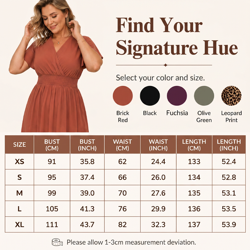 ⏳Time-Limited Special⏰Women's Summer V-Neck Side Slit Maxi Dress