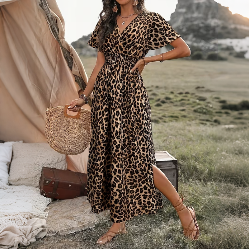 ⏳Time-Limited Special⏰Women's Summer V-Neck Side Slit Maxi Dress