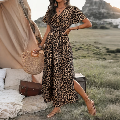 ⏳Time-Limited Special⏰Women's Summer V-Neck Side Slit Maxi Dress