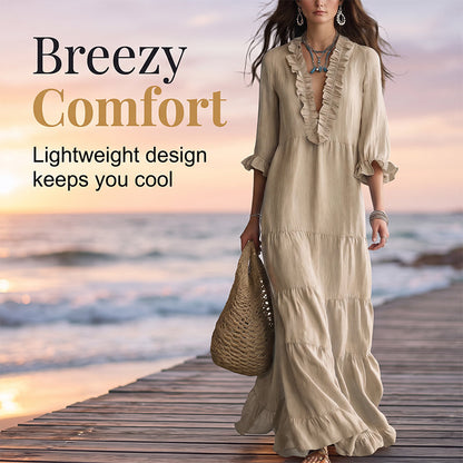 ⏳Time-Limited Special⏰ Square Neck Swing Dress – Hides tummy, flatters curves.