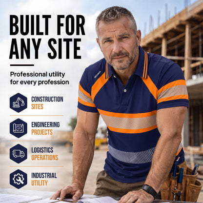 ⏳Time-Limited Special⏰Men's High Visibility Round-Neck Top – Breathable & reflective – Perfect for work, cycling or night activities – safe and comfortable 🌙💪✨