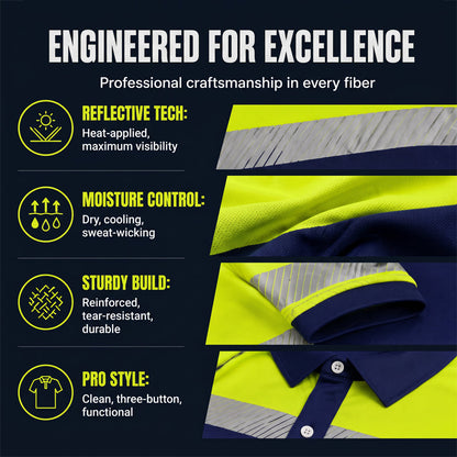 ⏳Time-Limited Special⏰Men's High Visibility Round-Neck Top – Breathable & reflective – Perfect for work, cycling or night activities – safe and comfortable 🌙💪✨