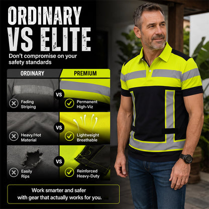 ⏳Time-Limited Special⏰Men's High Visibility Round-Neck Top – Breathable & reflective – Perfect for work, cycling or night activities – safe and comfortable 🌙💪✨