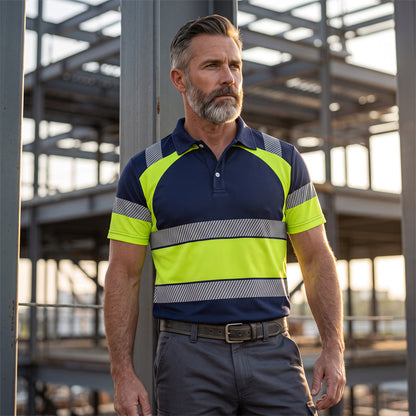 ⏳Time-Limited Special⏰Men's High Visibility Round-Neck Top – Breathable & reflective – Perfect for work, cycling or night activities – safe and comfortable 🌙💪✨