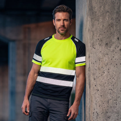 ⏳Time-Limited Special⏰Men's High Visibility Round-Neck Top – Breathable & reflective – Perfect for work, cycling or night activities – safe and comfortable 🌙💪✨